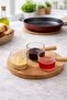 3-Piece Mica Jam Bowl and Sauce Bowl with Wooden Handle, Tableware Presentation Breakfast Set - Presentation Bowl with Wooden Handle 80 ml - 2