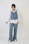 Girls' Top and Bottom Set with Denim Vest | Children's Holiday and Special Occasion Set | Denim Set 9-15 Years | 3-Piece Set - 3