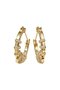 Vanthe Claw Hoop Gold Stone Hoop Earrings-Gold - 3