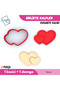 Hearts Together - Valentine's Day |   Cookies - Sugar Dough - Play Dough Mold Set - 4