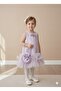 Girls' formal dress with ruffled skirt and bag accessory, 2-piece