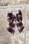 Stylish Automatic Bow Tie with Black, Gray and White Color Mix with Plaid Fabric - 3