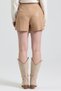 High Waist Asymmetrical Faux Leather Shorts Skirt 0111 - 4