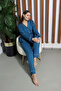 Turquoise Pleated Maternity Pajama Set - 4