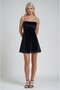 Lace Detailed Strappy Velvet Mini Dress 2016 - 2