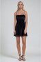 Lace Detailed Strappy Velvet Mini Dress 2016 - 6