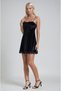 Lace Detailed Strappy Velvet Mini Dress 2016 - 5