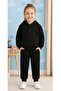 100% Cotton Girls' Hooded Sweatshirt and Black Sweatpants - Comfortable Two-Piece Set - 5