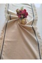 Cendere Fringed 100% Cotton Natural Linen Fabric Runner with Vintage Jute Accessories 50X135 cm - 5