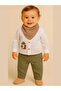 Muslin Fabric Cowboy Patterned Baby Boy 3-Piece Set - 2