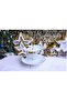 3 Piece Metal Stand Porcelain Cake Display Tray Cookie Bowl Sugar Bowl Set - 4