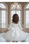 Girl's White Sequin Detailed Tulle Skirted Dress, Girl's Evening Dress, Girl's Party Dress - 2