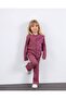 Girl's Pink Rose Appliqué Pink Cardigan Camisole Fabric Double t Pattern Set - 4