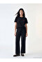 Black Crew Neck Cherry Embroidered Women's T-Shirt - 2