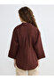 Brown Textured Oversize Women's Shirt Tunic - 4