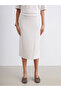 Slit Skirt with Elastic Waist - 2