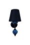 Di̇di̇m Black Metal Applique with Blue Chinese Ceramic and Glass Back - 2