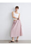 Textured A-Line Skirt with Elastic Waist