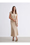 Midi Skirt with Elastic Waist