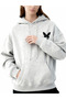 Unisex Gray Hooded Sweatshirt with Butterfly Print - 4