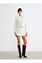 Zippered Textured Tweed Shorts Skirt