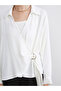 Esvab • Modern & Distinctive Double-Breasted Blouse with Tie Detail - 3
