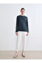 Tie Collar Ruffled Patterned Blouse - 3