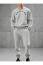 Men's Bottom-Up Set Crew Neck Sweatshirt with Sequential Star Print Design