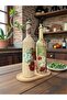 750 ml Flower Patterned Handmade Glass Oil Pot and Vinegar Set – Decorative Kitchen & Table Decoration-Presentation - 4