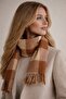 Tasseled Scarf Women's Soft Textured Soft Shawl - Winter Beige - 4