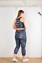 Large Size Patterned Flexible Comfortable Fabric Top and Bottom Sports Fitness Set - 2