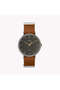 Men's Brass Watch, Black Dial, Brown Leather Strap | Tw2p97900
