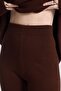 Zip Collar Long Knitwear Tunic & Wide Leg Pants Set 10318 - 3