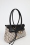 Women's Monogram Minkblack Leather Belted Charm Detailed Covered Hand and Shoulder Bag 16X30 cm Pera - 4