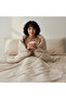 Double Beige Duvet Cover Set Fitted Sheet Piece Soft-Textured Breathable Duvet Cover Set - 4
