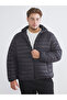 Esvab • Modern & Distinctive Large Size Regular Fit Hooded Men's Puffer Coat