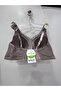 Women's Lace Detailed Front Underwire-Free Gathering Mink Bra - 2