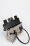 Women's Monogram Minkblack Leather Belted Charm Detailed Covered Hand and Shoulder Bag 16X30 cm Pera - 5