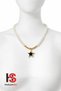 Gold Necklace with Pearl Detail and Star Figure - 2