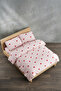 Single Heart Patterned Duvet Cover Set Fitted Sheet Piece Soft-Textured Breathable Duvet Cover Set - 8
