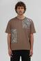 Men's Oversize Patterned Patchwork T-Shirt