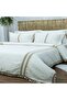 Natural Cream Brown Lace King Size Duvet Cover Set