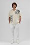Men's Oversize Patterned Patchwork T-Shirt - 3
