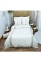 Natural Cream Brown Lace King Size Duvet Cover Set - 8