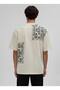 Men's Oversize Patterned Patchwork T-Shirt - 4