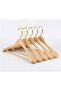 5-Piece Luxury Wooden Hanger Set with Silver American Hooks Thick Shoulder Coat Suit Shirt and Pants Hanger - 4