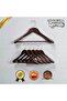 5-Piece Luxury Wooden Hanger Set with Silver American Hooks Thick Shoulder Coat Suit Shirt and Pants Hanger