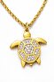 Women's Steel Stone Turtle Necklace Does Not Fade - 5