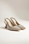 Women's Emma Gold Satin Stone 7 cm Thin Heeled Shoes & Stileto