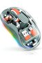 Nexahive Transparent Wireless Mouse M333, Silent Design, Type C Charging Port, USB, BT5.1, RGB light